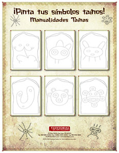 ¡Pinta tus símbolos taínos!